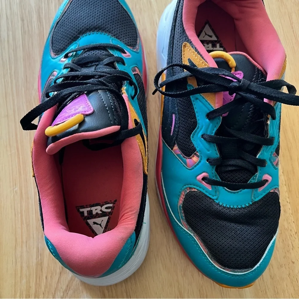 Puma TRC Black Teal Womens Sneakers - Picture 6 of 7
